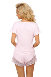 Donna casual cut shorts and shirt womens pajamas  Adomoo